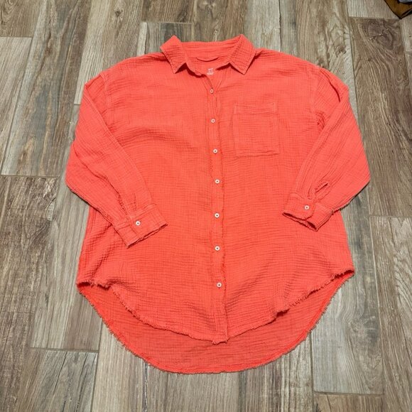 Aerie Guazy Coverup Button Down Shirt - Picture 2 of 5